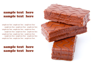 chocolate cake, isolated on white background