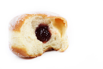 German fresh bun with jam