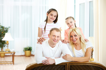 Fototapeta premium Couple and their kids