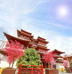 Zelfklevend Fotobehang Singapore china temple © vichie81