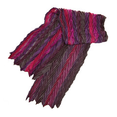red and violet scarf isolated on white
