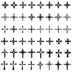 Crosses set.