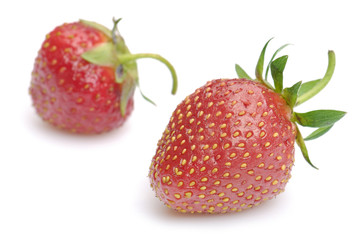 fresh red strawberry isolated on white
