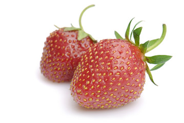 fresh red strawberry isolated on white