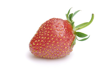 fresh red strawberry isolated on white