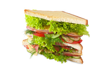 Sandwich isolated on white