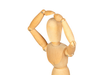 Surprise jointed wooden mannequin
