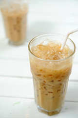 Cold coffee drink with ice