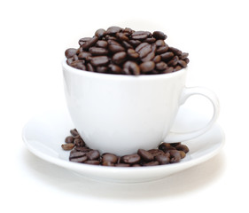 tasse blanche de café frais