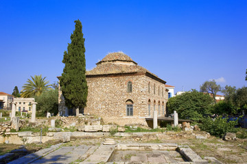 grèce, athènes, agora romaine : mosquée fetiye djami