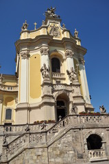 Fototapeta na wymiar Fragment archikatedrze św Jerzego Katedra Lwów