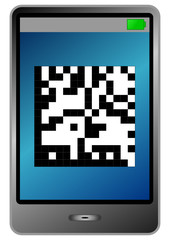 Handy mit QR Code