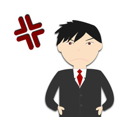 怒っているビジネスマン