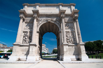 Arch of Triumph in Marseilles, France