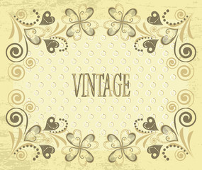 decorative retro background. Vintage flower