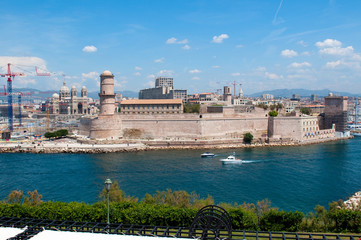 View on Fort Saint-Jean in Marseille, France