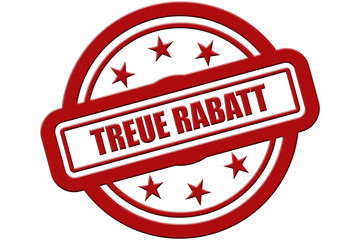 Sternen Stempel rot rel TREUE RABATT