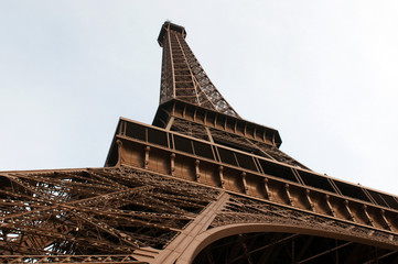 The Eiffel Tower - main landmark in Paris. France.