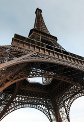 The Eiffel Tower - main landmark in Paris. France.