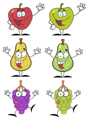 Fotobehang Fruits Cartoon Characters Collection © HitToon.com