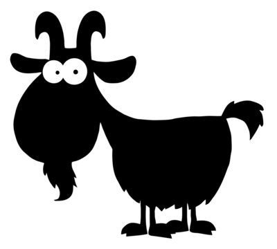 Goat Cartoon Silhouette