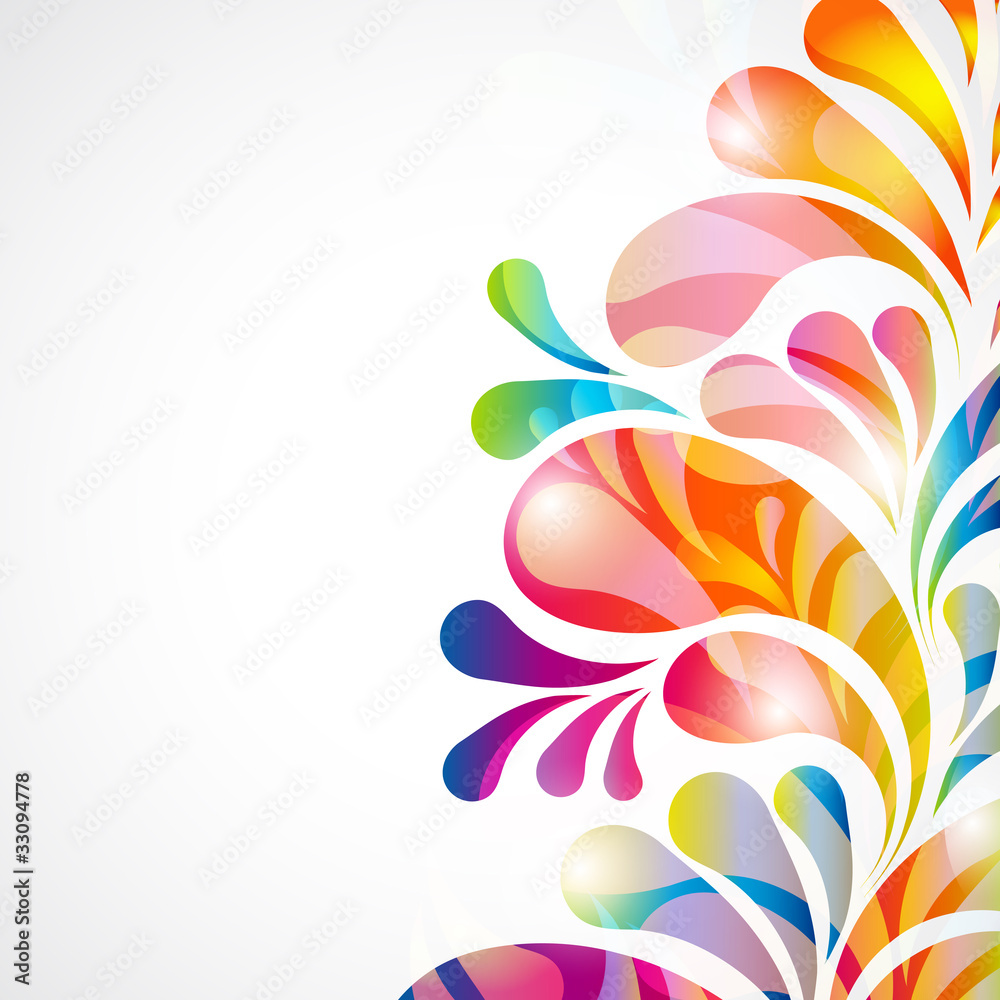 Aufkleber abstract background with bright teardrop-shaped arches.