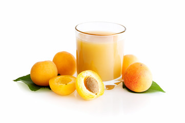 glass of apricot juice