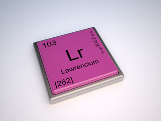 Lawrencium chemical element of the periodic table with symbol Lr