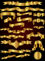 Gold Ribbon Vector Collection