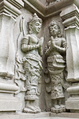Fototapeta na wymiar wall of temple buddha in thailand