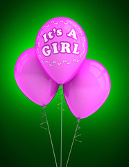 It's a girl party balloons
