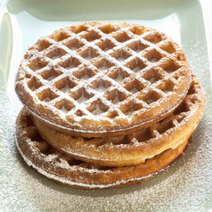 Waffles with Powdered Sugar