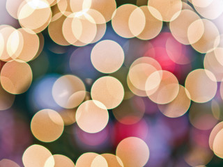 White Christmas Tree Lights Abstract for Backgrounds