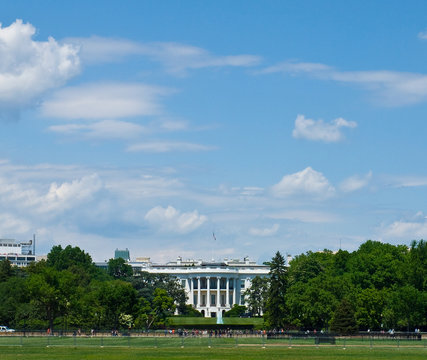 The White House in Washington DC from a distance