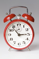 red alarm clock