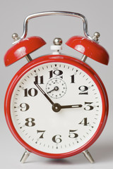 red alarm clock