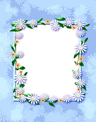 daisy scrapbook frame