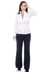 Fototapeta premium business woman indicating ok sign