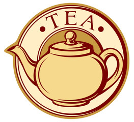 tea design stamp (teapot label)