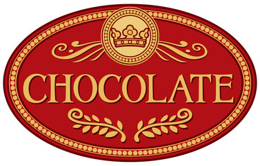 chocolate label design