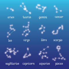 zodiac star set - eps10