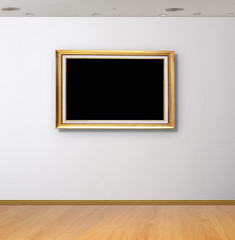 Frame in white room