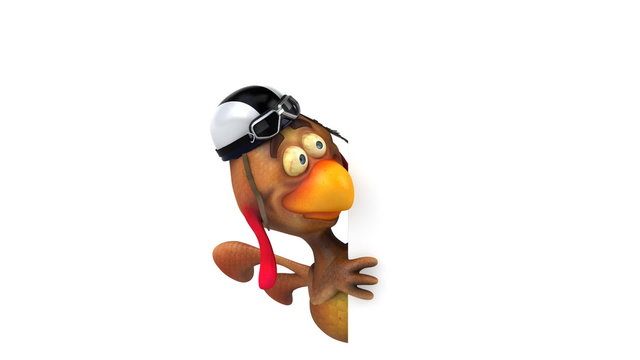 Poulet et casque