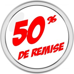 BOUTON 50% DE REMISE