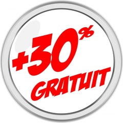 bouton +30% gratuit