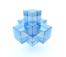 Obraz premium Abstrakte Würfel z.B. als Symbol für Verbindungen