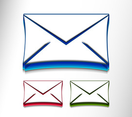 email icon web design element set