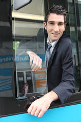 portrait of a bus driver