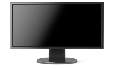 LCD monitor isolated on white background