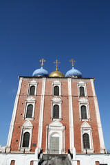 Fototapeta na wymiar Uspensky cathedral in Ryazan Russia
